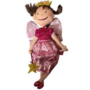 Vintage Pinkalicious Fair Stuffed Plush Doll w/Gold Crown by Victoria Kann 2005